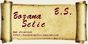 Božana Selić vizit kartica